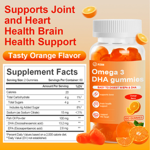 Gummies Oméga 3 DHA Marque Blanche : Vitamines Naturelles pour la Santé des Articulations, du Cœur et du Cerveau avec Oméga 3 EPA/DHA et Vitamines A, C, D, E - Product Image 2