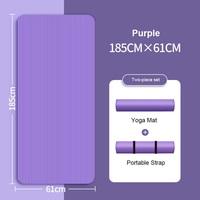 Tapis de yoga NBR écologique antidérapant extra épais réversible résistant à la chaleur 10/15/20mm pour Pilates, danse et exercices, avec sac de transport