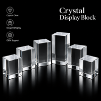 Bloc carré en cristal K9 haute transparence HBL, cube de cristal poli vierge pour gravure, support d'affichage photo, décoration