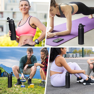 24oz Insulated Sports Water <b>Bottle</b> 100% Leak Proof Wide Mouth Double Wall Vacuum Thermos <b>Bottle</b> for Travel Workout Daily Outdoor - Product Image 6