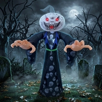 Grandes décorations gonflables d'Halloween pour l'extérieur, citrouille gonflable décorative avec éclairage LED pour les décorations d'événements de jardin, nouveau décoratif