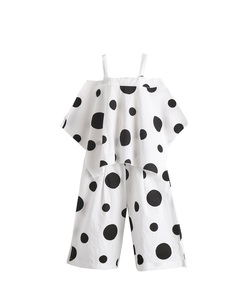 Nueva Idea de Producto: Conjunto de Ropa de Verano para Niñas, Kurti con Diseño de Puntos Blancos, Elegante y Bonito - Product Image 1