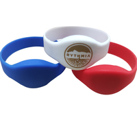Bracelet en silicone NFC étanche ISO14443A 13,56 MHz avec puces NTAG213/NTAG215 pour contrôle d'accès
