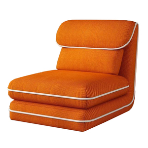 Canapé Pliant Paresseux Orange Gris Vert à Prix Abordable en Tissu Corduroy Personnalisé - Product Image 3