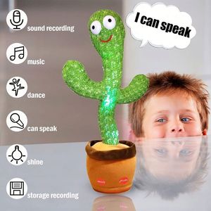 Nuevo Juguete de Peluche Cactus Bailarín con Luz LED, Repite <span class=keywords><strong>Canciones</strong></span> en Inglés, para Niños, Libro Suave - Product Image 2