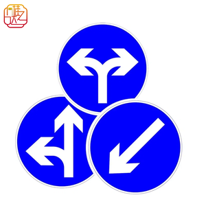 Conjunto de Señales de Tráfico Circulares Multilingües - Señales de Tráfico Reflectantes de Prohibición/Guía/Advertencia para Uso Municipal y Urbano - Product Image 6