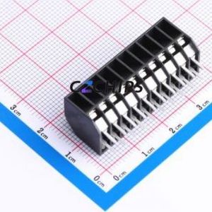 JL212S-35010B01 Spring Terminal Block Through hole Component (THT),P=3.5mm Connector 1x10P 3.5mm Black Through Hole - Product Image 2