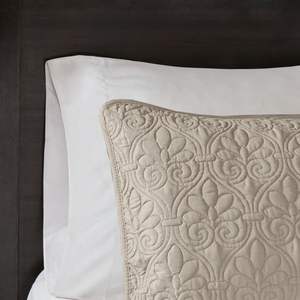 Db Quilt Set Reversible Khaki Floral Full Queen Size Soft Cotton Classic <b>Bedding</b> For Bedroom All Season Use - Product Image 6
