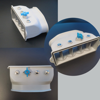 Vanne d'amortisseur d'air à tube plat à pales en PVC pour connexion de tube ERV HRV