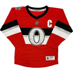 Camiseta Réplica Roja de los Ottawa Senators para Niños Pequeños, Talla 4/7, Cuello en V Sublimado, Absorbe la Humedad - Product Image 1