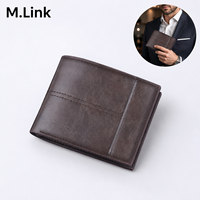 Portefeuille court en cuir PU de haute qualité pour hommes, porte-cartes de crédit, porte-monnaie