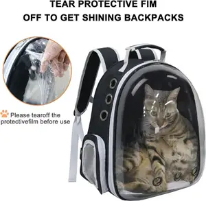 Geerduo Pet Dropshipping havayolu onaylı toptan şeffaf uzay kapsülü seyahat Pet kedi taşıyıcı sırt çantası kabarcık çanta
