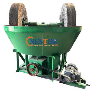 छोटे पैमाने पर गोल्ड वॉशिंग प्लांट एज रनर मिल 1100 1200 1600 गोल्ड अयस्क ग्राइंडिंग राउंड रोलर वेट पैन मिल मशीन - Product Image 1