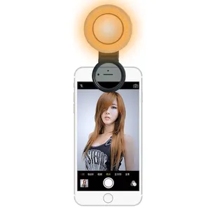 Lampu Fill Selfie Video LED klip isi ulang, dengan 3 mode cahaya Tripod untuk ponsel Laptop
