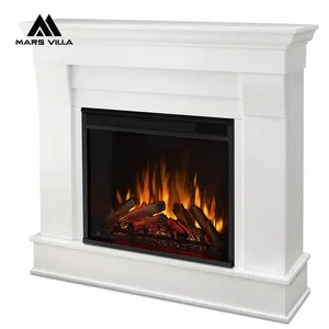 Nhà máy bán nhà để xe hộ gia đình điều khiển từ xa bảng điều khiển bằng gỗ Surround firebox Lò sưởi điện