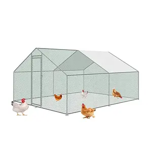 Jaalex copa de galinha de metal, fácil de montar, ao ar livre, grande casa de galinha de luxo, gaiola