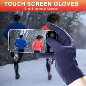 Custom Winter Outdoor Sport Gloves Touch Screen Thermal Winter Cycling Running Riding Bike Gloves