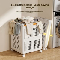 Panier à linge pliable extra-large en PP pour rangement de salle de bain, organisateur de vêtements sales, indispensable pour le rangement domestique