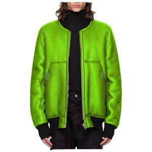 MKB ENTERPRISES Newest Design OEM ODM High Quality Black Waterproof Streetwear Leather <b>Shearling</b> Motorcycle Winter <b>Jacket</b> <b>Men</b> - Product Image 6