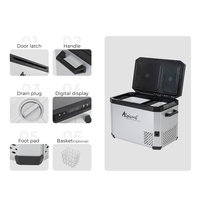 AD55 Alpicool Camping 12V DC/AC Compresseur Réfrigérateur de voiture à double zone Congélateurs électroniques portables Mini réfrigérateur Voiture Maison Double usage