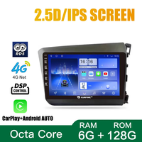 Pour Honda Civic 2012-2015 RHD 9 pouces Headunit Device Double 2 Din Octa-Core Quad Car Stereo GPS Navigation android autoradio