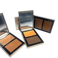 Poudre pressée végétalienne en gros, illuminateur longue tenue, maquillage haute pigmentation pour palette d'illuminateurs et bronzants en marque blanche