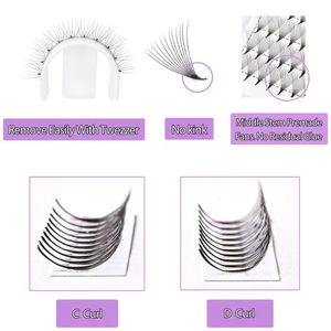 ชุดต่อขนตา20D 6D เกาหลีสำหรับมืออาชีพ14D 10D 8D แบบใหม่ฐานแหลม - Product Image 5