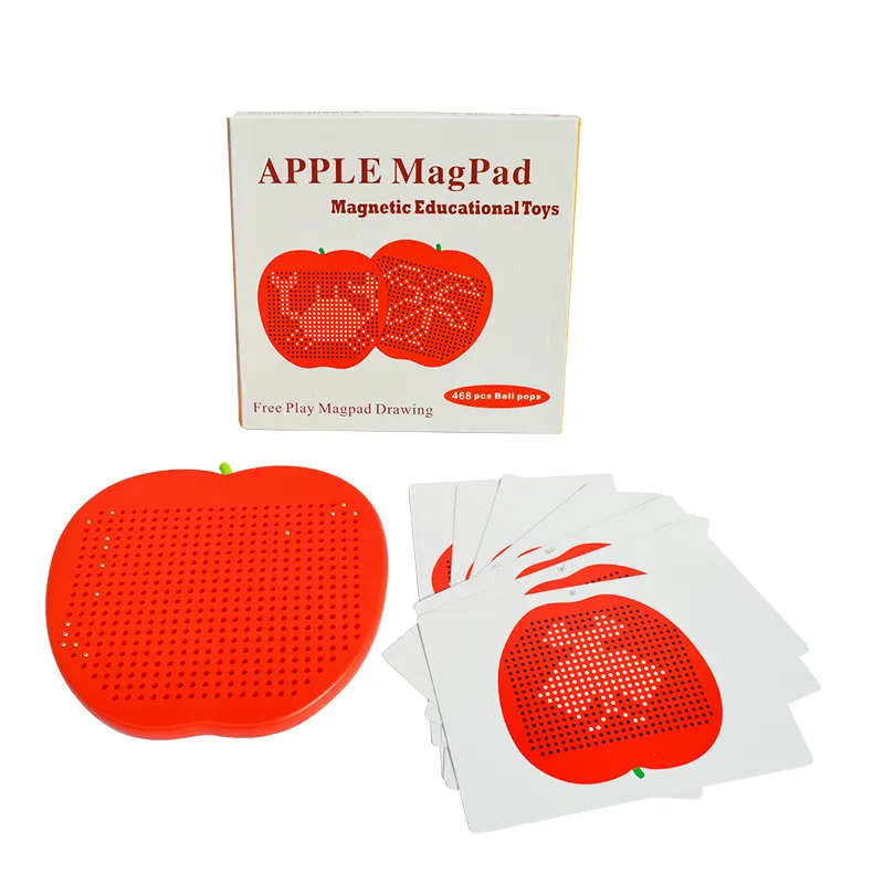 2024 شكل تفاحة مغناطيسي ألعاب مغناطيسية لوح رسم تعليمي هدية للأطفال