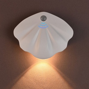 Smart Shell-shaped Human Body <b>Motion</b> <b>Sensor</b> Wall <b>Light</b> Decoration Wireless Night <b>Light</b> Lamp Indoor for Bedroom Bedside - Product Image 6