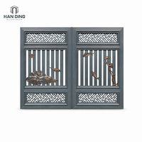 Portail de jardin en aluminium de sécurité anti-escalade avec pointe en forme de lance, revêtement poudré noir, durable, résistant aux UV, écologique, personnalisable, pour villa