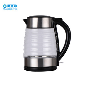 กาต้มน้ำไฟฟ้าแก้วใส Frank Electric ขนาด 1.7 ลิตร ดีไซน์โค้งมน ปิดอัตโนมัติ ป้องกันการต้มจนแห้ง - Product Image 1