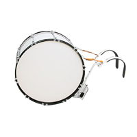 Factory Custom Metal Drum Hoop Optional 9-plywood Shell 26 Inch Marching Bass Drum with Carrier