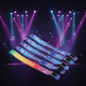 제조업체 맞춤형 직조 팔찌 체육관 파티 스포츠 행사 일회용 조절 가능한 부드러운 입장용 직조 폴리에스터 손목밴드 - Product Image 3