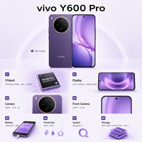 Téléphone portable intelligent VIVO Y600 Pro 5G, double SIM, reconnaissance faciale, batterie 10200 mAh, langues mondiales, Android, original, nouveau vivo y600pro
