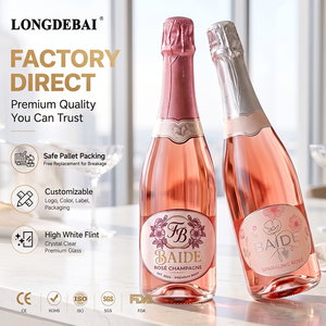 Bouteille de whisky/vodka en verre <span class=keywords><strong>Magnum</strong></span> vide de 750 ml avec bouchon, design rond avec logo client - Product Image 1