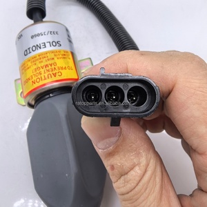 โซลินอยด์วาล์วหยุดเครื่องยนต์ 24V รุ่น 332/J5060 716-30091 วาล์วปิดเครื่อง สำหรับอะไหล่รถขุด JS180 JS220 JS240 - Product Image 2