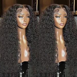 Perruques Lace Frontale Cheveux Humains <span class=keywords><strong>Afro</strong></span> Crépus Bouclés de 8 à 30 Pouces, Vierge HD Transparente, Avec Baby Hair - Product Image 5