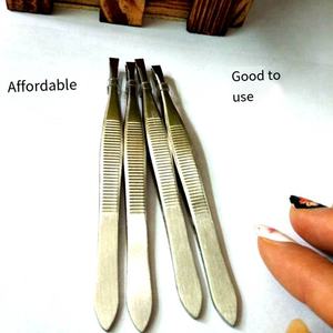 SunelPort Outils et fournitures de beauté Acier inoxydable Pointe incurvée Léger Écologique Poignée confortable Pince à épiler pour sourcils Sourcils - Product Image 4