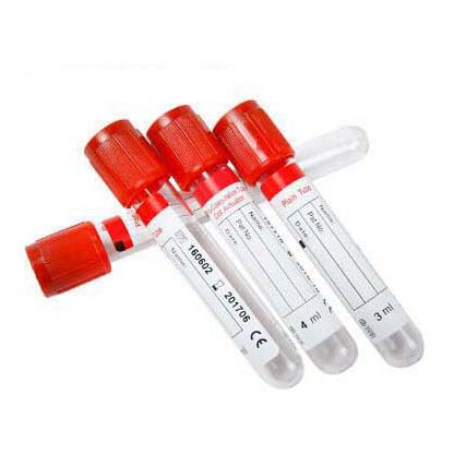 Обычная трубка для сбора крови красная крышка