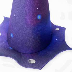 Sombrero de fiesta con diseño de cielo estrellado, con luces, talla única, decoración para escenario de cosplay - Product Image 4