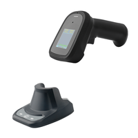 Pistola de escáner de código de barras inalámbrica QR 2D portátil con diente azul, gran oferta, pantalla TFT de buena calidad, disponible en stock, 2 unidades