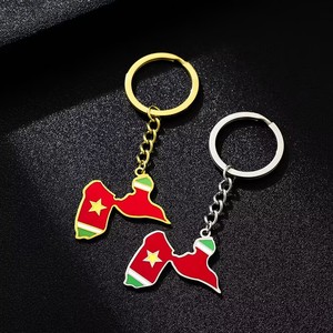 Porte-clés Île <span class=keywords><strong>de</strong></span> <span class=keywords><strong>la</strong></span> <span class=keywords><strong>Guadeloupe</strong></span> en émail et acier inoxydable, pendentif carte du drapeau français, breloque ethnique pour sac, souvenir des Caraïbes, cadeau - Product Image 4