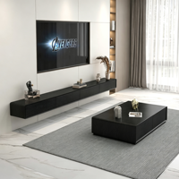 Meuble TV Minimaliste Moderne et Simple pour Appartement, Meuble TV Bas de Luxe Léger pour Salon, Meuble TV Étroit