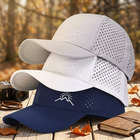 Gorras de Golf Personalizadas para Hombre, con Corte Láser, Perforadas, Impermeables, 3D, de 6 Paneles, con Cierre a Presión