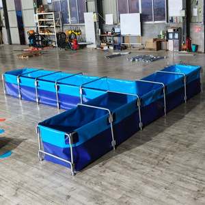 Cadre <span class=keywords><strong>de</strong></span> support en acier galvanisé à chaud en PVC <span class=keywords><strong>pour</strong></span> étang d'aquaculture <span class=keywords><strong>de</strong></span> crevettes, aquaculture en plein air, réservoir <span class=keywords><strong>de</strong></span> poissons, étang, fabrication sur mesure - Product Image 3