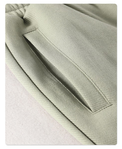 Pantalones cortos informales con abertura elástica y cordón de sarga con <span class=keywords><strong>bolsillo</strong></span> suelto para correr, ropa para hombre, Bermudas De Hombre - Product Image 4