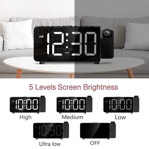 Horloge-radiosondeur numérique à projection laser LED de plafond, vibrante, avec écran LCD intelligent, tendance et populaire, personnalisable OEM/ODM - Product Image 5