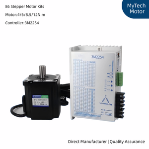 Kit moteur pas à pas hybride triphasé à couple élevé 86N 12N 3M2254 avec driver 6.8A 220V, modèle 86BYG350L97-6N avec joint d'étanchéité, garantie 3 mois à 1 an - Product Image 1
