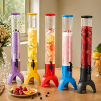 Distributeur de boissons en plastique commercial 3L, design transparent, robinet à débit facile pour hôtels, banquets, événements de restauration