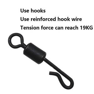 TOPIND Émerillons de pêche à changement <span class=keywords><strong>rapide</strong></span> noir mat bon marché d'usine de style de vente chaude pour la <span class=keywords><strong>carpe</strong></span> - Product Image 2